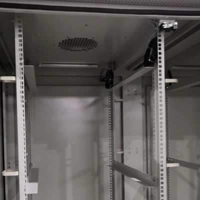 Weatherproof Aluminum Outdoor Equipment Cabinet Double Bay